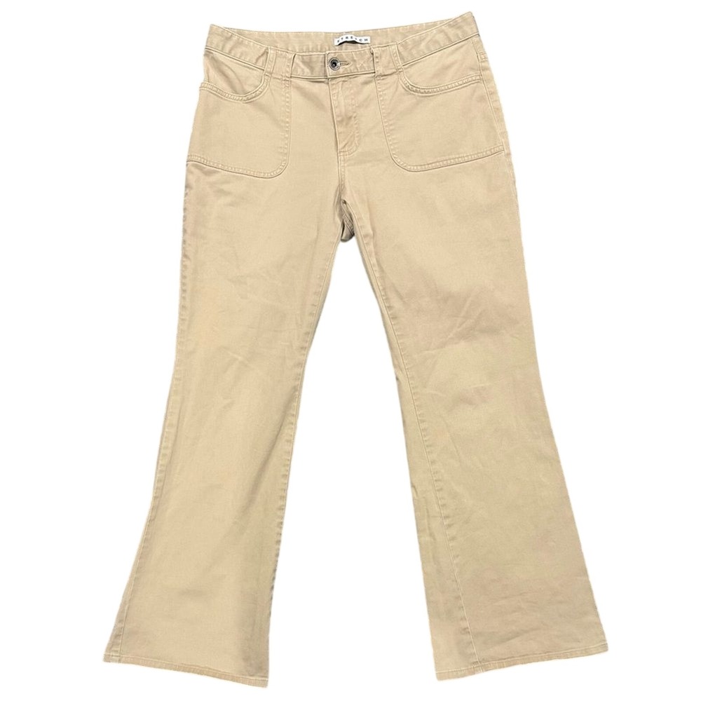 GAP Stretch Khaki Bootcut Pants Womens 12 Long Beige Tan Cotton Blend Casual
